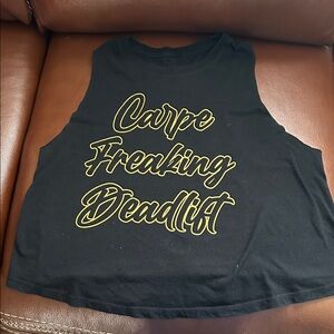 Barbell Voodoo Carpe Freaking Deadlift Crop tank